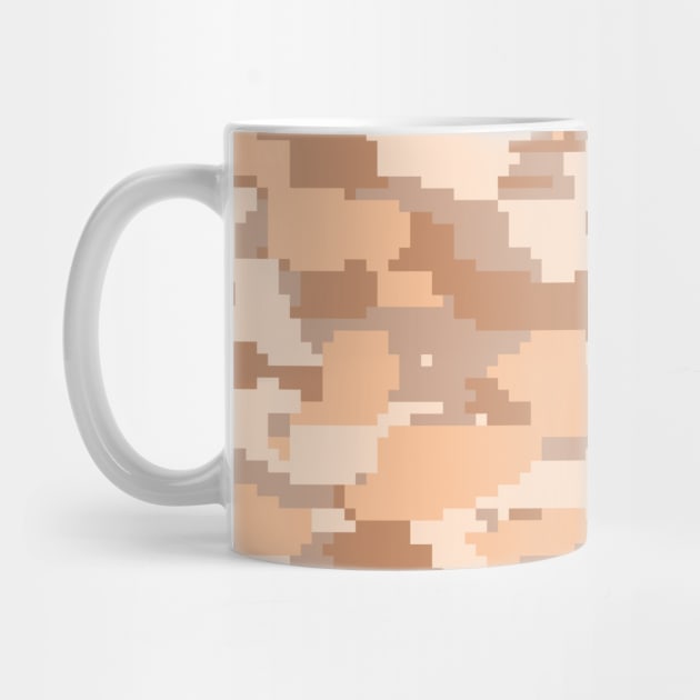 Light Brown Camo pattern digital Camouflage by Tshirtstory